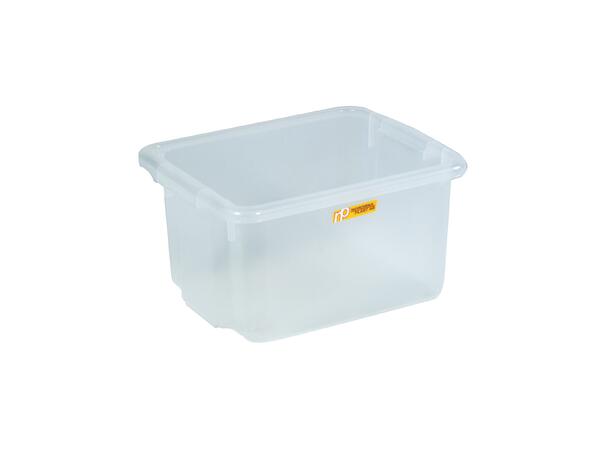 Oppbevaringsboks 23L transparent plast 